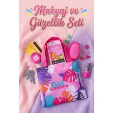 Craftivio Prenses Çantası Oyuncak Seti - Telefon, Anahtar, Tarak ve Makyaj Aksesuarları - 8 Parça Evcilik Seti