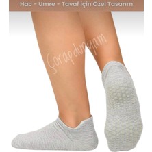 çorapdunyam Hac Umre Tavaf Pilates Yoga Için Kaydırmaz Konforlu Nefes Alan Patik Çorap Standart Beden 36-42