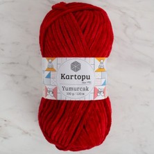 Kartopu Yumurcak Bebe (5 Adet) K126 Kadife Kırmızı El Örgü Ipliği