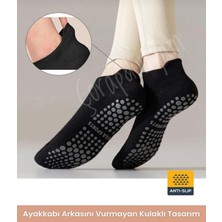 çorapdunyam Hac Umre Tavaf Pilates Yoga Için Kaydırmaz Konforlu Nefes Alan Patik Çorap Standart Beden 36-42