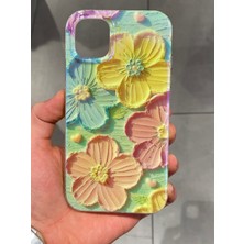 Iphone 11 Uyumlu Hologramlı Çiçek Desenli Kılıf Hologramlı Kenarları Renk Detaylı Silikon Kılıf