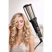 Dempower Profesyonel 3 Başlıklı Saç Dalgalandırıcı Maşa | Dijital Ekranlı | Seramik Kaplama | 120–200°C Ayarlanabilir