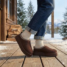 Gür Moda Içi Kürklü Ortopedik Hafif Kaymaz Taban Sıcak Tutan Terlik- Ayakkabı Süet