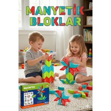 Craftivio Manyetik Yapı Blokları 26 Parça - Eğitici 3D Mıknatıslı Zeka ve Akıl Oyunu - Montessori Prizma Seti