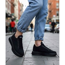 Baybonza BA0161 Bağcıklı Erkek Yüksek Taban Siyah Spor Ayakkabı