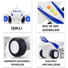 Craftivio Sesli Işıklı Sürtmeli 1:16 Ölçek Oyuncak Yolcu Uçağı