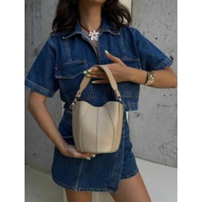 Özüm Takı Çanta Kadın Kol ve Omuz Çantası Vizon