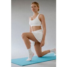  Kadın Yeni Sezon Lale Desenli Trend Model Pilates ve Yoga Kaydırmaz Tabanlı Çorap 1 Çift