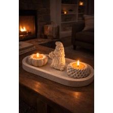 Cozy Gnome Dekoratif Mum Seti – Tepsili El Yapımı