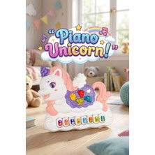 Craftivio Eğitici Müzikli ve Işıklı Unicorn Piyano - Hayvan Sesli Bebek Oyuncağı - Gelişim Destekleyici Hediye
