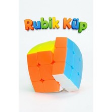 Craftivio 3x3 Hızlı Zeka Küpü - Oval Tasarım Stickerless (Yapışkansız) Rubik Küp - Eğitici Akıl Oyunu