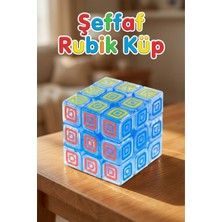 Craftivio Şeffaf Zeka Küpü 3x3 Hızlı ve Akıcı Mekanizma - Kristal Görünümlü Eğitici Akıl ve Sabır Oyunu