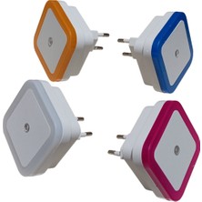 Devre Dünyası 4 Farklı Renk Cata CT-9500 Fotoselli LED Gece Lambası Mavi, Amber, Pembe, Beyaz Işık 30LM 1W 220V