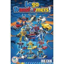 Craftivio 342 Parça 6'lı Dönüşen Robot Araba Seti - LEGO Uyumlu Eğitici Blok Yapım Oyuncağı