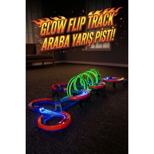 Craftivio Glow Speed Track Parlayan Işıklı Yarış Pisti - 360 Derece Takla Atan Araba Oyun Seti (74 Parça)