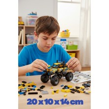 Craftivio 199 Parça Sarı Çek Bırak Off-Road Model Yapı Taşı Seti 20 x 10 x 14 cm