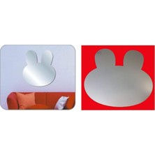 Shop A Way Bosphorus Aynalı Duvar Süsü (Sticker) Tavşan Şekilli