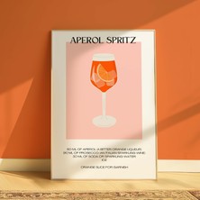 DES VU PRINT Aperol Spritz Kokteyl Posteri,mutfak Kokteyl Temalı Çerçevesiz Poster
