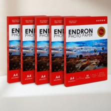 Endron Photo Paper 20X30 cm (A4) Mat 5'li Fotoğraf Kağıdı 270 gr - 250 Adet
