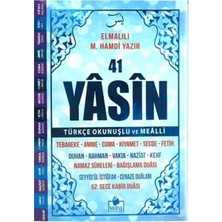 Arenes 41 Yasin Türkçe Okunuşlu ve Mealli-Mavi Kapak Orta Boy