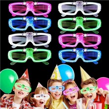 MiraLive Glow Model 3 Farklı Fonksiyonlu Işıklı Parti Gözlüğü Karışık Renk 12 Adet