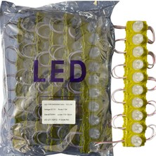 Powerr Led Aydınlatma 100 Adet 12 Volt 1.5 Watt Tek Lensli Amber 3030 LED Modül IP65 1 Paket