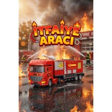 Craftivio Büyük Boy Hareketli Itfaiye Kamyonu - Eğitici Simülasyon Oyuncak Itfaiye Aracı (26 Cm)