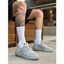 Baybonza BA0375 Özel Örme Triko Tarz Gri Renk Spor Ayakkabı