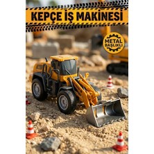 Craftivio Metal Başlıklı Oyuncak Kepçe Iş Makinesi - Sürtmeli Hareketli Inşaat Aracı