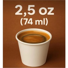 abnturk 50 Adet Baskısız Karton Zemzem Bardağı 2,5 Oz Espresso, Mırra, Zemzem Bardağı