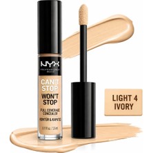 Luua Nyx Professional Makeup Can’t Stop Won’t Stop Full Coverage Kontür & Kapatıcı – Light 4 Ivory