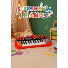Craftivio Işıklı ve Müzikli Eğitici Piyano Org - 41 cm Büyük Boy Çocuk Müzik Aleti