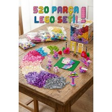 Craftivio 520 Parça Yapı Oyuncak Uyumlu Yapı Blokları Seti - Pastel Renkli Yaratıcı Eğitici Oyuncak Kutusu