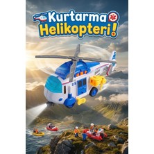 Craftivio Sesli ve Işıklı Kurtarma Helikopteri - Pervaneli Eğitici Oyuncak Helikopter 21 cm