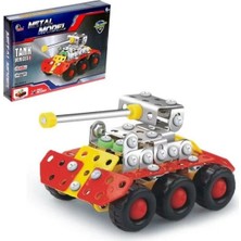 Craftivio Metal Model Tank Yapım Seti 140 Parça - Eğitici Stem Montaj Oyuncağı - Tornavidalı Kendin Yap Maket