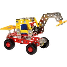 Craftivio Metal Yapı Inşaat Seti 127 Parça Vinç Iş Makinesi - Eğitici Vidalamalı Montaj Oyuncağı (6+ Yaş)