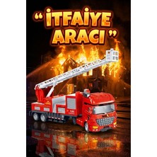 Craftivio Oyuncak Merdivenli Itfaiye Kamyonu - 360 Derece Dönen Uzayan Merdivenli Itfaiye Aracı (26 Cm)