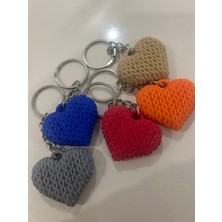 Cosar Kalp Anahtarlık Dokulu 5 Adet 5 Farklı Renk