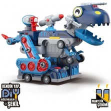 Craftivio Fitdinosaur Parçalara Ayrılabilen Manyetik Blok Montaj Çok Foksiyonlu Sök Tak Dinozor Yapı Oyuncağı