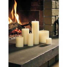 İV BLUE PURPLE Iv Blue Purple Homedecor 6'lı Krem Rengi Set Mum