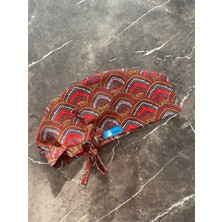 Tosbic's Store Kırmızı Desenli Cerrahi Bone (Ithal Kumaş)