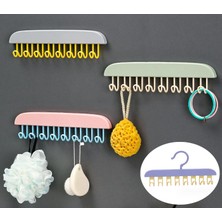 Just Cheap Store 8 Kancalı Çok Amaçlı Yapışkanlı Askı