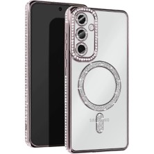 Starseven Galaxy S25 Kılıf Joke Simli Magneticsafe Kılıf - Gümüş