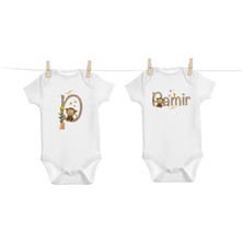 Kidilia Isme Özel Bebek Body %100 Pamuk – Kişiye Özel Baskı – 0-12 Ay – 3 Renk Alternatif