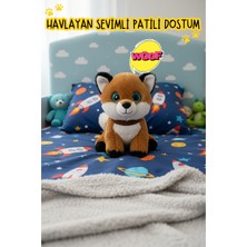 Craftivio Sesli Havlayan Yavru Köpek Peluş Oyuncak (25 Cm) Mavi Iri Gözlü - Hediye ve Uyku Arkadaşı