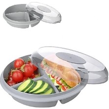 FRY 3 Bölmeli Kapaklı Pratik Kahvaltılık