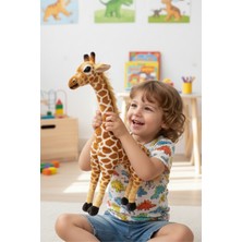 Craftivio Büyük Boy Zürafa Peluş Oyuncak Dekoratif Peluş Çocuk Odası Oyuncağı 45 cm