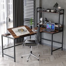 Yasmak 620-C L Masa ,raflı L Şekilli Ofis Masası