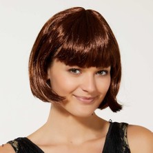 Just Cheap Store Kahverengi Parti Peruğu Küt Saç