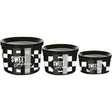 FRY Saklama Kabı 3 Boy Iç Içe Geçmeli Kolay Saklanır Yer Tutmaz- (360-800-1400ML)